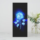 Blauw Roos verbranden Kaart (Staand voorkant)