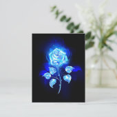 Blauw Roos verbranden Kaart (Staand voorkant)