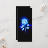 Blauw Roos verbranden Kaart (Voorkant / Achterkant in situ)