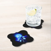 Blauw Roos verbranden Kartonnen Onderzetters (Insitu)