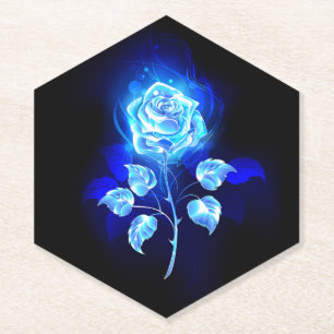 Blauw Roos verbranden Kartonnen Onderzetters