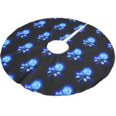 Blauw Roos verbranden Kerstboom Rok (Gekanteld)