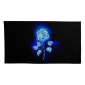 Blauw Roos verbranden Kussensloop (Achterkant-Rechts)