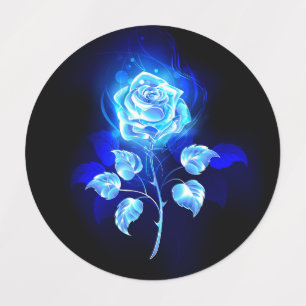 Blauw Roos verbranden Labels