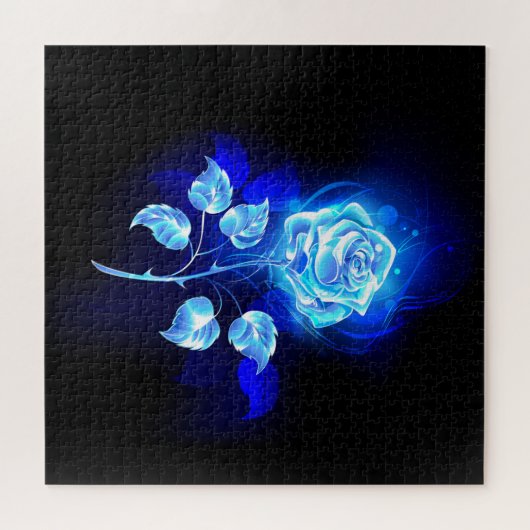 Blauw Roos verbranden Legpuzzel (Horizontaal)