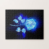 Blauw Roos verbranden Legpuzzel (Horizontaal)