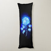 Blauw Roos verbranden Lichaamskussen (Achterkant (Verticaal))