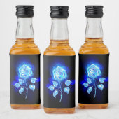 Blauw Roos verbranden Likeurfles Etiket (Flessen)