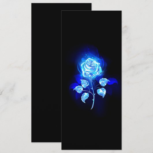 Blauw Roos verbranden Menu (Voorkant / Achterkant)