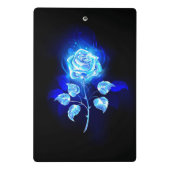 Blauw Roos verbranden Mini Klembord (Achterkant)