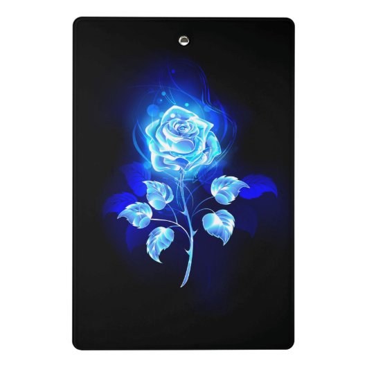 Blauw Roos verbranden Mini Klembord (Achterkant)