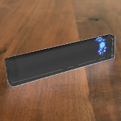 Blauw Roos verbranden Naambordje (Zijkant)