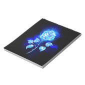 Blauw Roos verbranden Notitieblok (Linkerzijde)