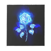 Blauw Roos verbranden Notitieblok (Voorkant)