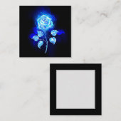 Blauw Roos verbranden Notitiekaartje (Voorkant / Achterkant)