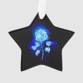 Blauw Roos verbranden Ornament (achterkant)