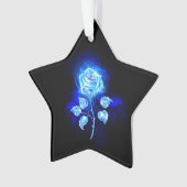 Blauw Roos verbranden Ornament (voorkant)