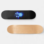 Blauw Roos verbranden Persoonlijk Skateboard (Horizontaal)