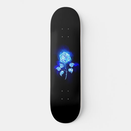 Blauw Roos verbranden Persoonlijk Skateboard (Voorkant)