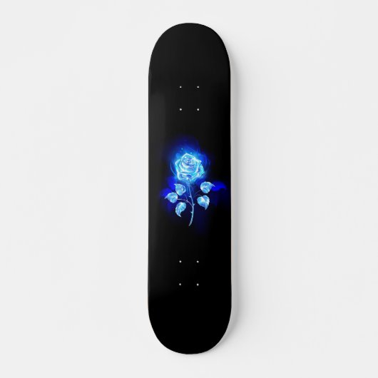 Blauw Roos verbranden Persoonlijk Skateboard (Voorkant)