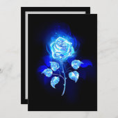 Blauw Roos verbranden Programmakaart (Voorkant / Achterkant)