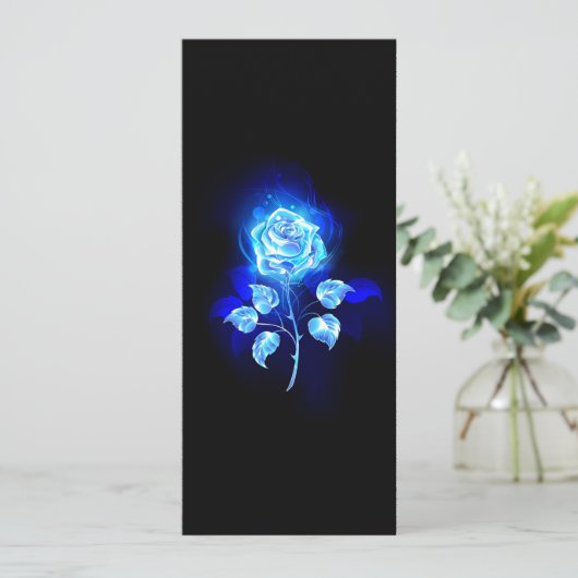 Blauw Roos verbranden Programmakaart (Staand voorkant)