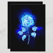 Blauw Roos verbranden Programmakaart (Voorkant / Achterkant)