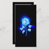 Blauw Roos verbranden Save The Date (Voorkant / Achterkant)