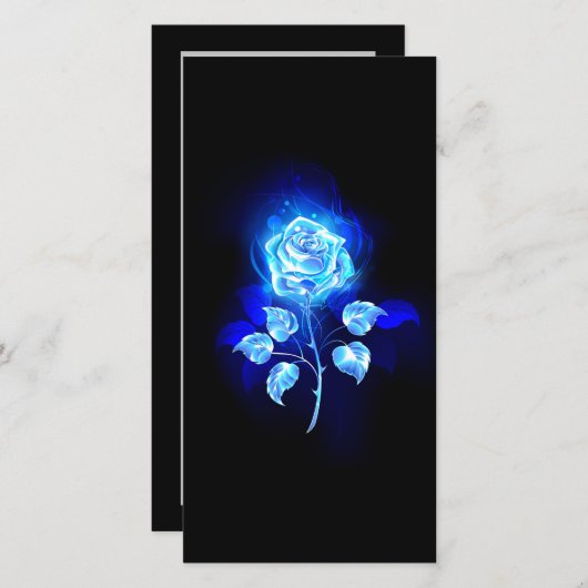 Blauw Roos verbranden Save The Date (Voorkant / Achterkant)