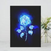 Blauw Roos verbranden Save The Date (Staand voorkant)