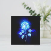 Blauw Roos verbranden Save The Date (Staand voorkant)
