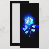 Blauw Roos verbranden Save The Date (Voorkant / Achterkant)
