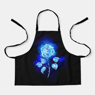 Blauw Roos verbranden Schort