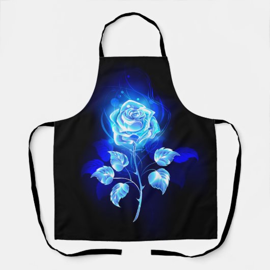 Blauw Roos verbranden Schort (Voorkant)