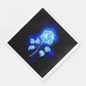 Blauw Roos verbranden Servet (Hoek)