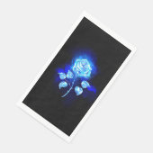 Blauw Roos verbranden Servet (Hoek)