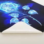 Blauw Roos verbranden Sherpa Deken (3/4)