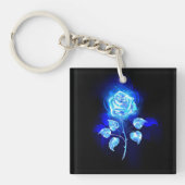 Blauw Roos verbranden Sleutelhanger (voorkant)