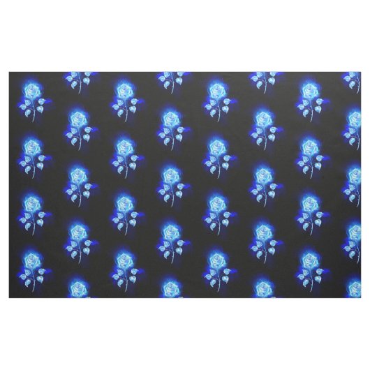 Blauw Roos verbranden Stof (Fat Quarter)