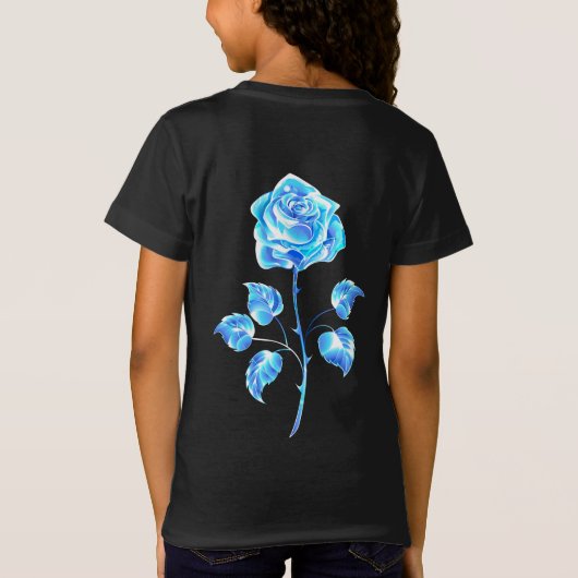 Blauw Roos verbranden T-shirt (Achterkant)