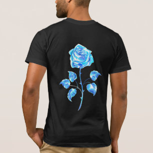 Blauw Roos verbranden T-shirt