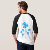 Blauw Roos verbranden T-shirt (Achterkant volledig)