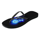 Blauw Roos verbranden Teenslippers (Schuin)