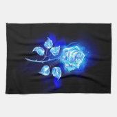 Blauw Roos verbranden Theedoek (Horizontaal)