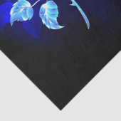 Blauw Roos verbranden Tissuepapier (Detail)