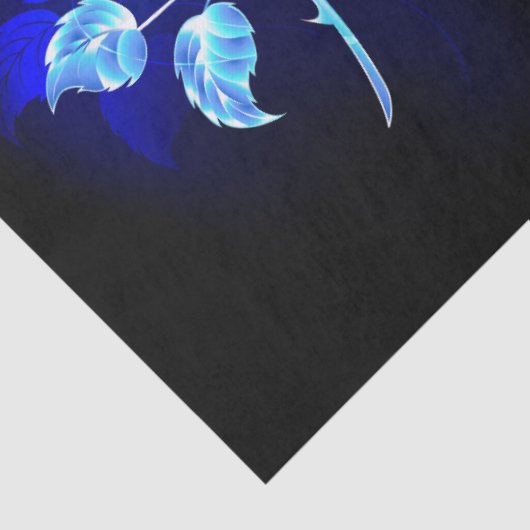 Blauw Roos verbranden Tissuepapier (Detail)