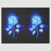 Blauw Roos verbranden Tissuepapier (Voorkant)