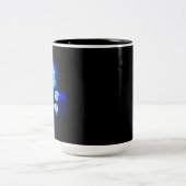 Blauw Roos verbranden Tweekleurige Koffiemok (Center)