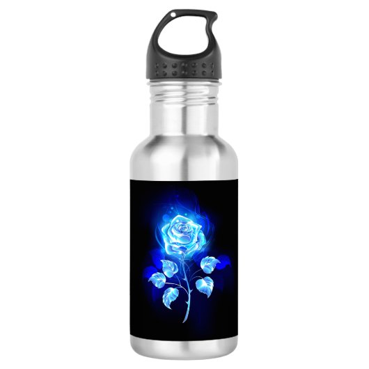 Blauw Roos verbranden Waterfles (Voorkant)