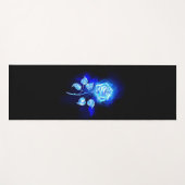 Blauw Roos verbranden Yogamat (Voorkant (horizontaal))